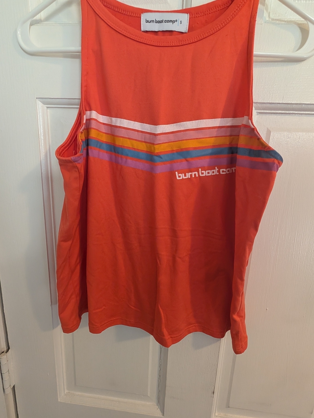 Burn Boot Camp Orange Striped Tank